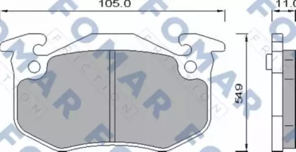 Комплект тормозных колодок FOMAR Friction FO 435881