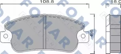 Комплект тормозных колодок FOMAR Friction FO 436181