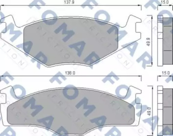 Комплект тормозных колодок FOMAR Friction FO 436481