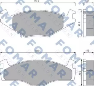 Комплект тормозных колодок FOMAR Friction FO 436681