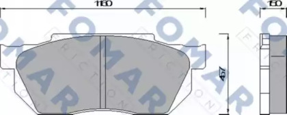 Комплект тормозных колодок FOMAR Friction FO 438581