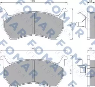 Комплект тормозных колодок FOMAR Friction FO 438781