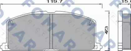 Комплект тормозных колодок FOMAR Friction FO 440481