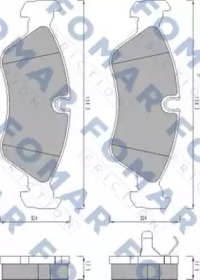 Комплект тормозных колодок FOMAR Friction FO 443381