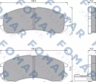 Комплект тормозных колодок FOMAR Friction FO 445081