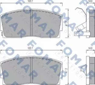 Комплект тормозных колодок FOMAR Friction FO 447281