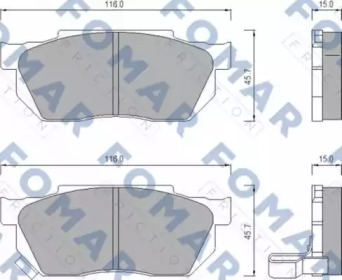 Комплект тормозных колодок FOMAR Friction FO 447581