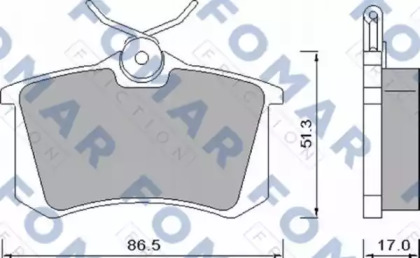 Комплект тормозных колодок, дисковый тормоз FOMAR Friction FO 448181