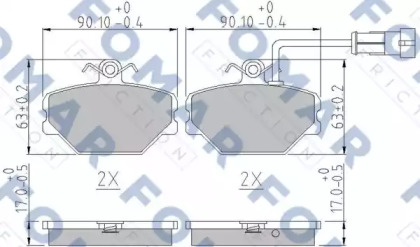 Комплект тормозных колодок FOMAR Friction FO 448281