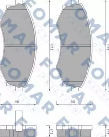 Комплект тормозных колодок FOMAR Friction FO 448781