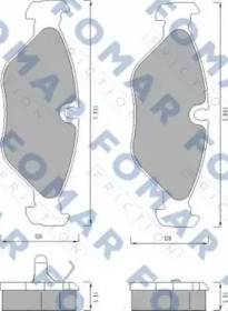 Комплект тормозных колодок FOMAR Friction FO 449281