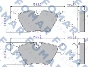 Комплект тормозных колодок FOMAR Friction FO 449481