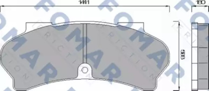 Комплект тормозных колодок FOMAR Friction FO 449981