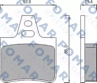 Комплект тормозных колодок FOMAR Friction FO 450981