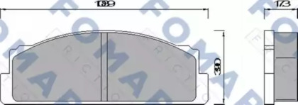 Комплект тормозных колодок FOMAR Friction FO 452084