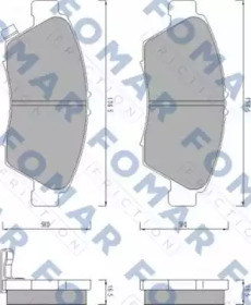 Комплект тормозных колодок FOMAR Friction FO 453481