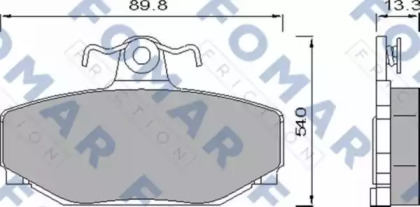 Комплект тормозных колодок FOMAR Friction FO 457081