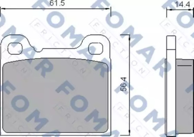 Комплект тормозных колодок FOMAR Friction FO 458781