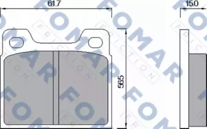 Комплект тормозных колодок FOMAR Friction FO 460285