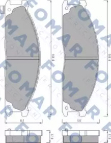 Комплект тормозных колодок FOMAR Friction FO 460781