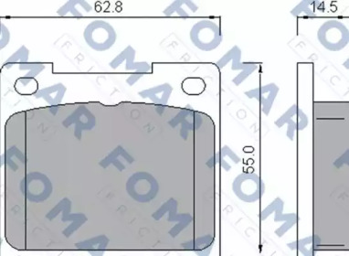 Комплект тормозных колодок FOMAR Friction FO 461585