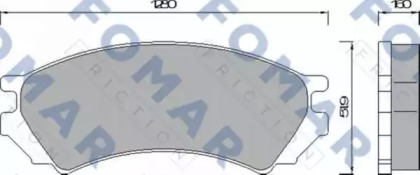 Комплект тормозных колодок FOMAR Friction FO 461881