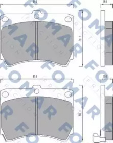 Комплект тормозных колодок FOMAR Friction FO 462281