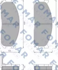 Комплект тормозных колодок FOMAR Friction FO 462881