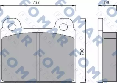 Комплект тормозных колодок FOMAR Friction FO 463481