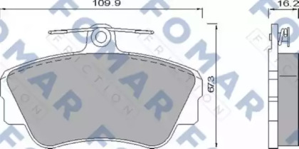 Комплект тормозных колодок FOMAR Friction FO 464581