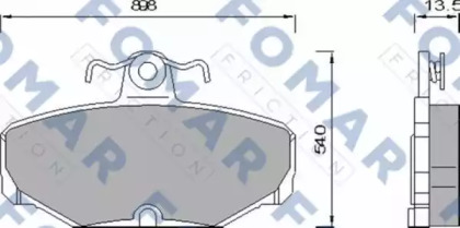 Комплект тормозных колодок FOMAR Friction FO 468981