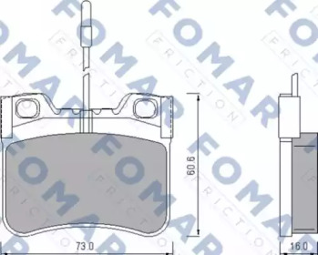 Комплект тормозных колодок FOMAR Friction FO 469581