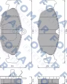 Комплект тормозных колодок FOMAR Friction FO 470081