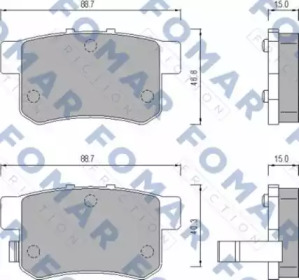 Комплект тормозных колодок FOMAR Friction FO 475181