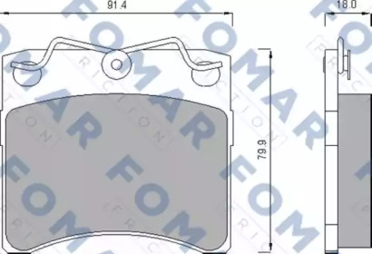 Комплект тормозных колодок FOMAR Friction FO 476381