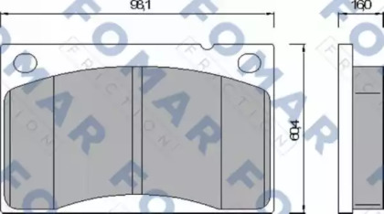 Комплект тормозных колодок FOMAR Friction FO 478487