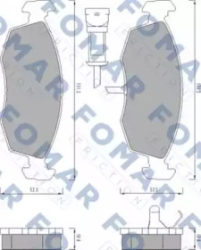 Комплект тормозных колодок FOMAR Friction FO 478581