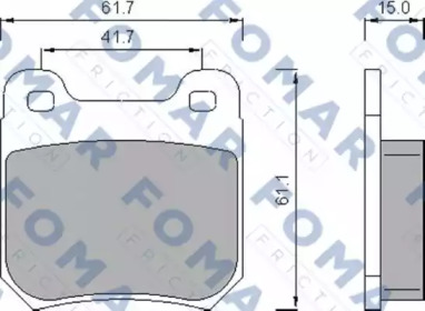 Комплект тормозных колодок FOMAR Friction FO 478781