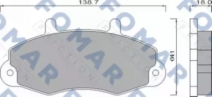 Комплект тормозных колодок FOMAR Friction FO 483781