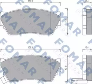 Комплект тормозных колодок FOMAR Friction FO 484081