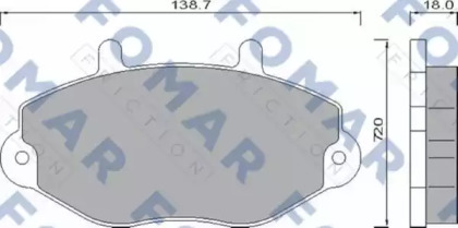 Комплект тормозных колодок FOMAR Friction FO 486481