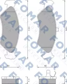 Комплект тормозных колодок FOMAR Friction FO 487081