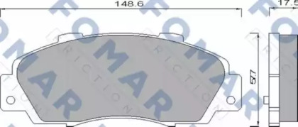 Комплект тормозных колодок FOMAR Friction FO 488181