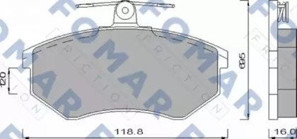 Комплект тормозных колодок FOMAR Friction FO 488481