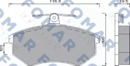 Комплект тормозных колодок FOMAR Friction FO 488581