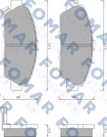 Комплект тормозных колодок FOMAR Friction FO 489081