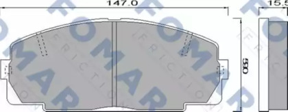 Комплект тормозных колодок FOMAR Friction FO 489481