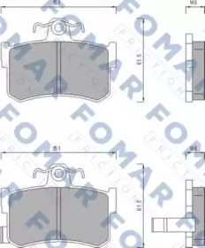 Комплект тормозных колодок FOMAR Friction FO 491381