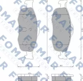 Комплект тормозных колодок FOMAR Friction FO 491681