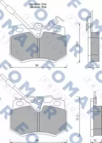 Комплект тормозных колодок FOMAR Friction FO 491981